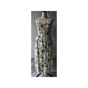 Mary & Mo Floral Maxi Dress – Black Grey White – Size M – NWT